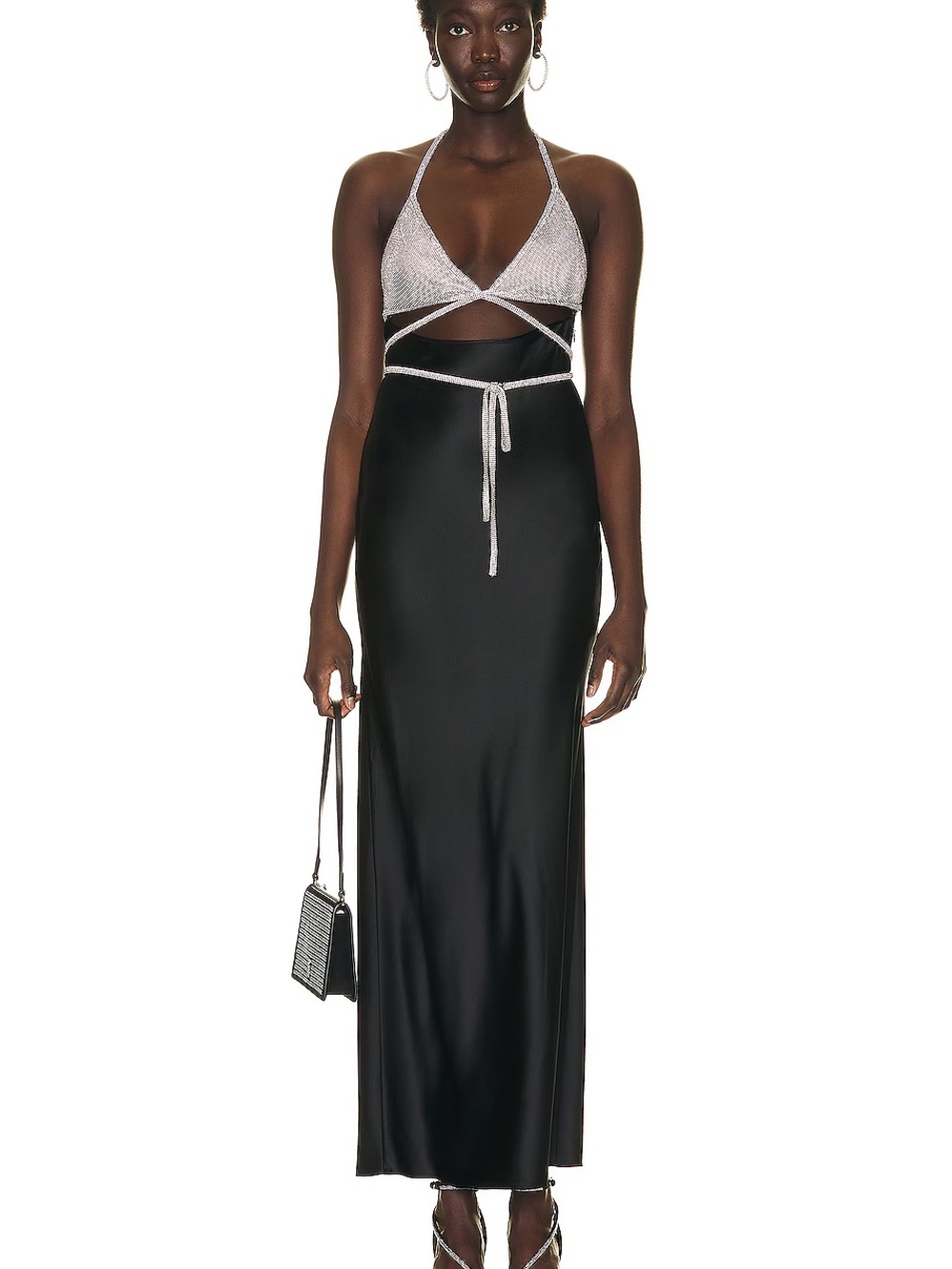 Alexander Wang Crystal Bikini Top Gown 🖤✨